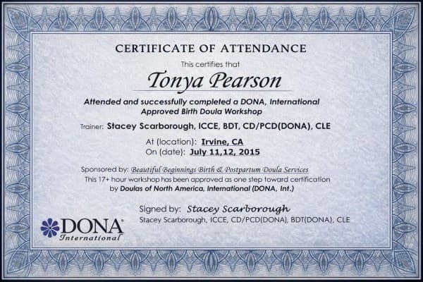 Tonya Cddona — doula training — photo 5
