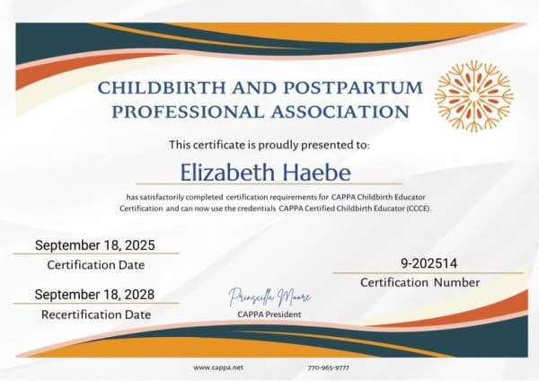 Liz Haebe — doula training — photo 1