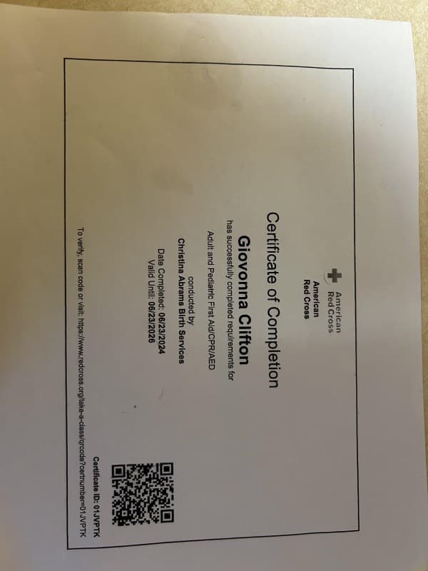 Giovonna Clifton — doula training — photo 4