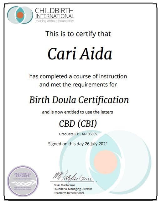 Aida, Cari — doula training — photo 3