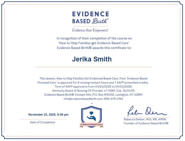 Jerika Smith — doula training — photo 4