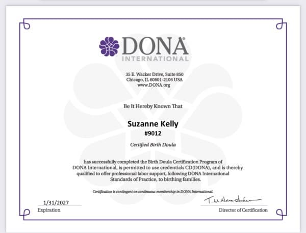 Kelly, Suzanne — doula training — photo 1