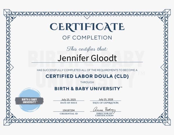 Jennifer Gloodt — doula training — photo 5