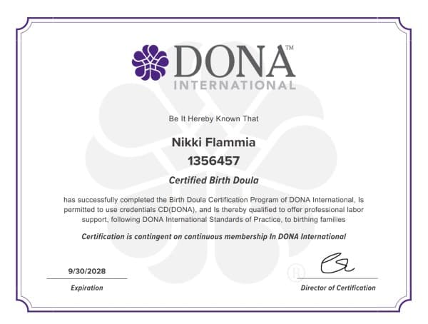 Nikki Flammia — doula training — photo 1