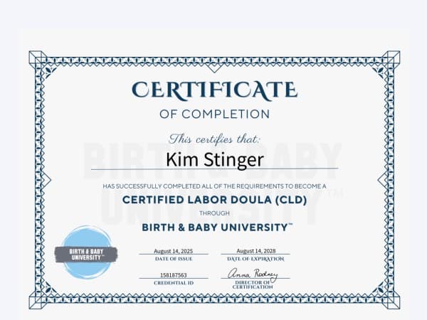 Kim Stinger — doula training — photo 2
