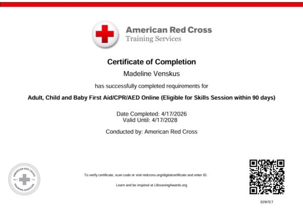 Madeline Venskus — doula training — photo 1