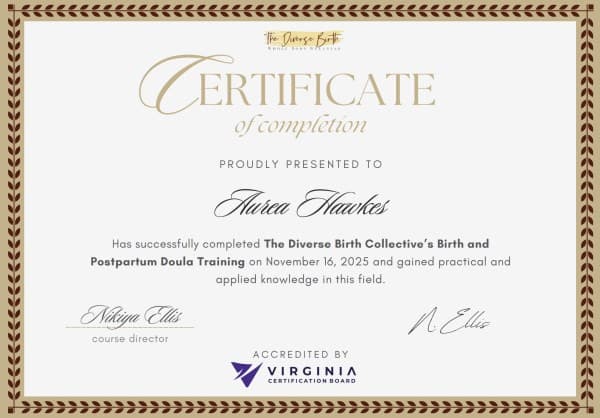 Aurea Hawkes — doula training — photo 2