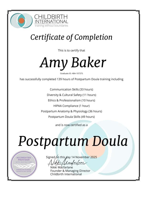 Baker, Amy — doula training — photo 2