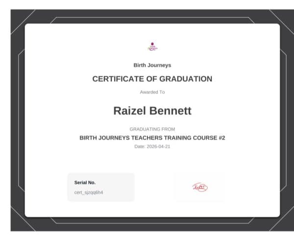 Raizel Bennett — doula training — photo 2