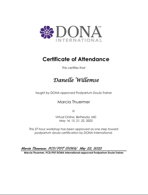 Danelle Willemse — doula training — photo 2